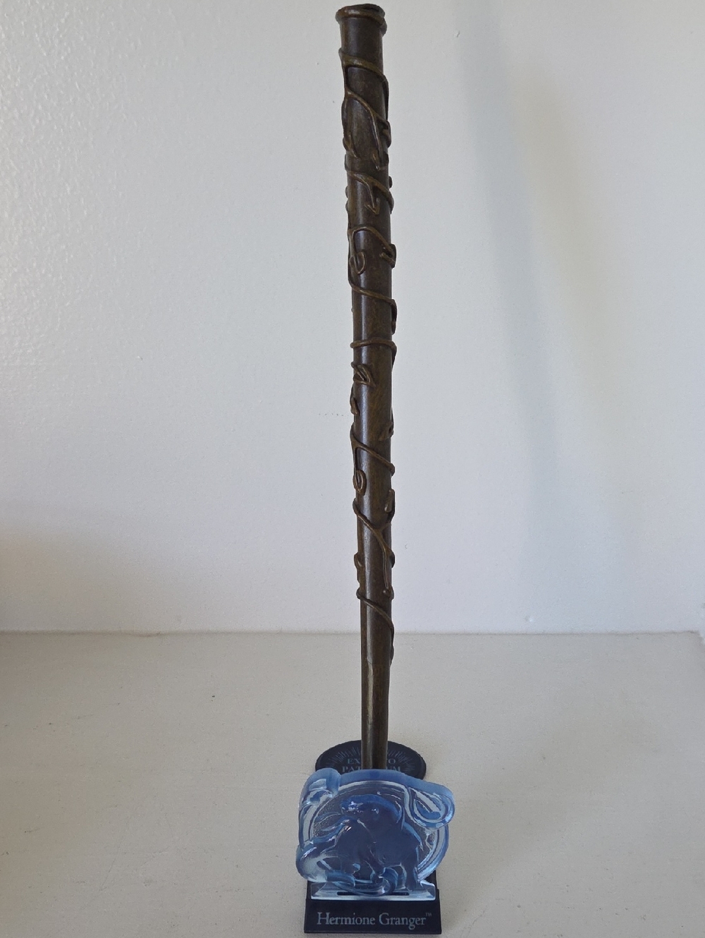 Hermione Granger Blue and Bronze Wand Display Stand - Licensed Home Art